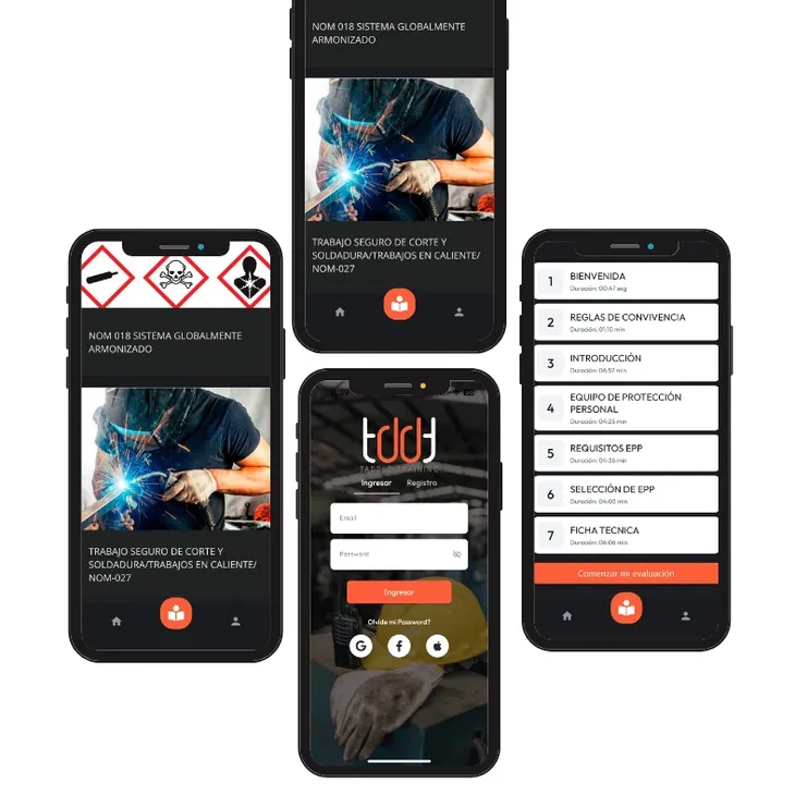Imagen de dispositivos moviles y apps Taddle Training